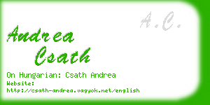 andrea csath business card